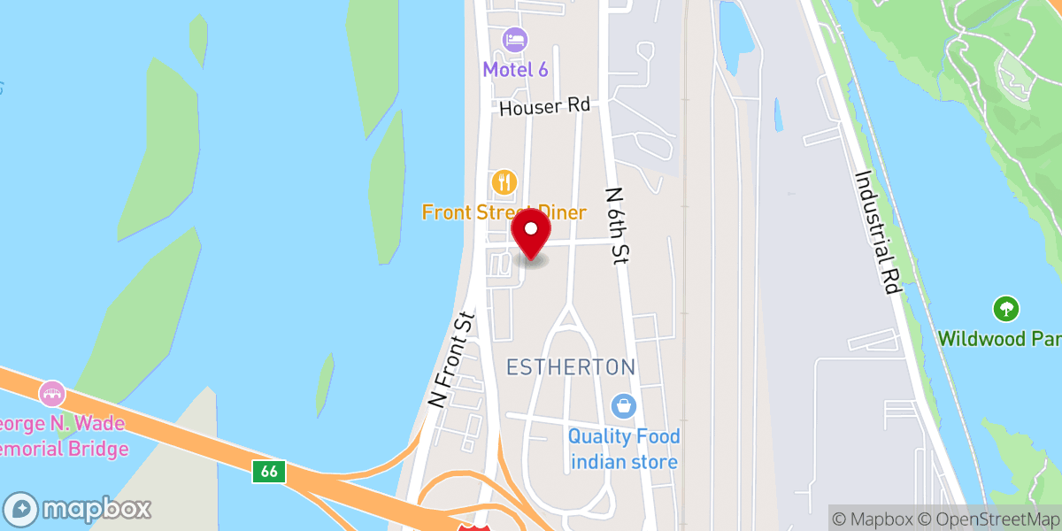 Map showing location of Baptist Fellowship Church