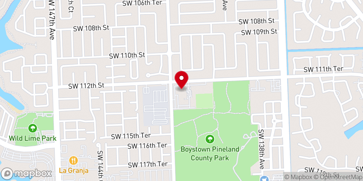 Map showing location of Our Lady of Lourdes Catholic Church