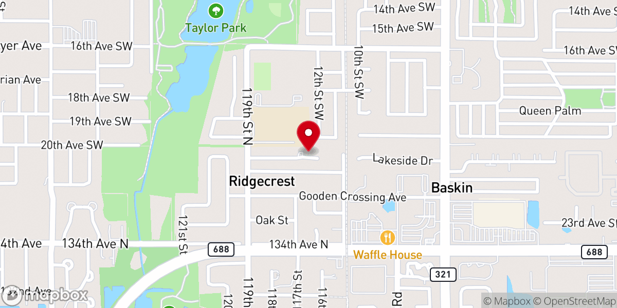 Map showing location of Restoration Ministries-Largo