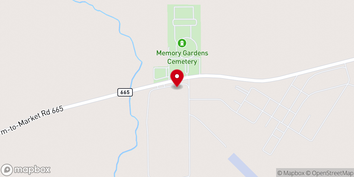 Map showing location of People's Baptist Church
