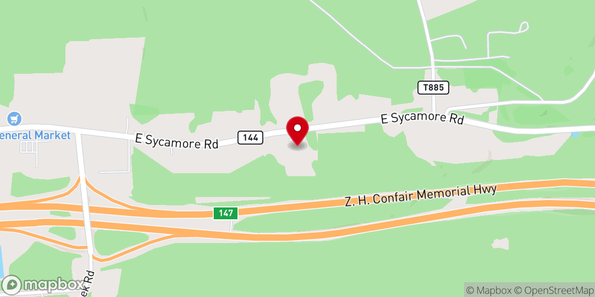Map showing location of Mountain Top Alliance Church
