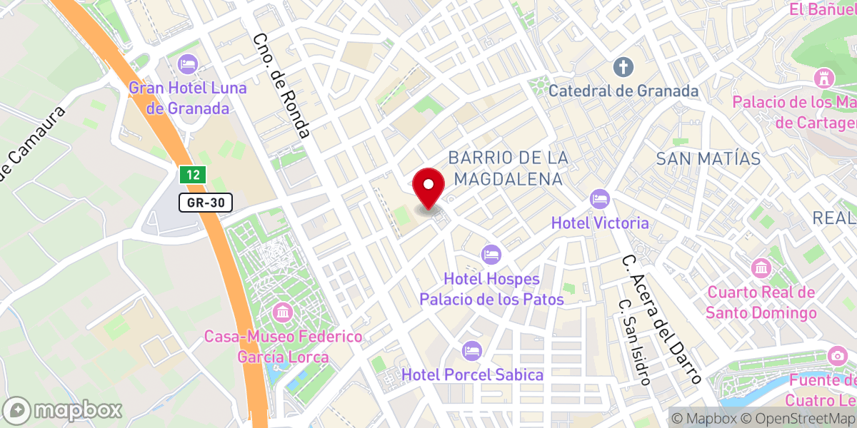 Map showing location of Parroquia de la Virgen de Gracia