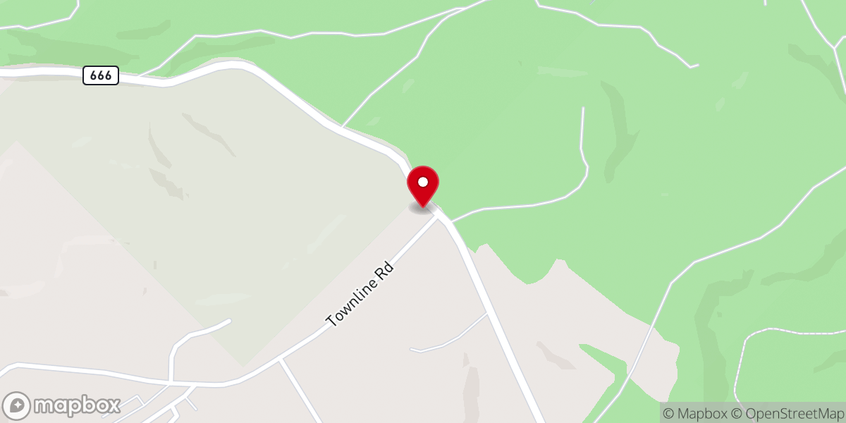 Map showing location of Townline Free Methodist church