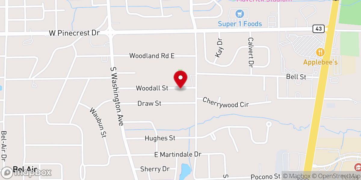 Map showing location of Greenhill No 1 Baptist Church