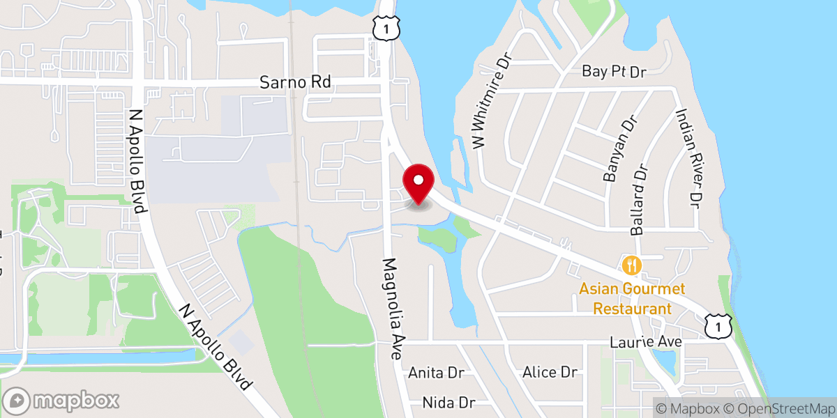 Map showing location of Palmdale Presbyterian Church