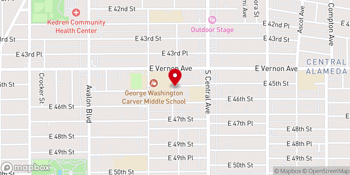 Map showing location of Pilgrim Missionary Baptist Church