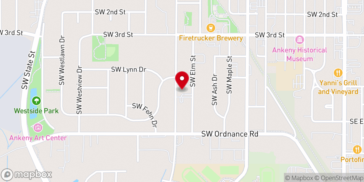 Map showing location of Holy Trinity Food Pantry