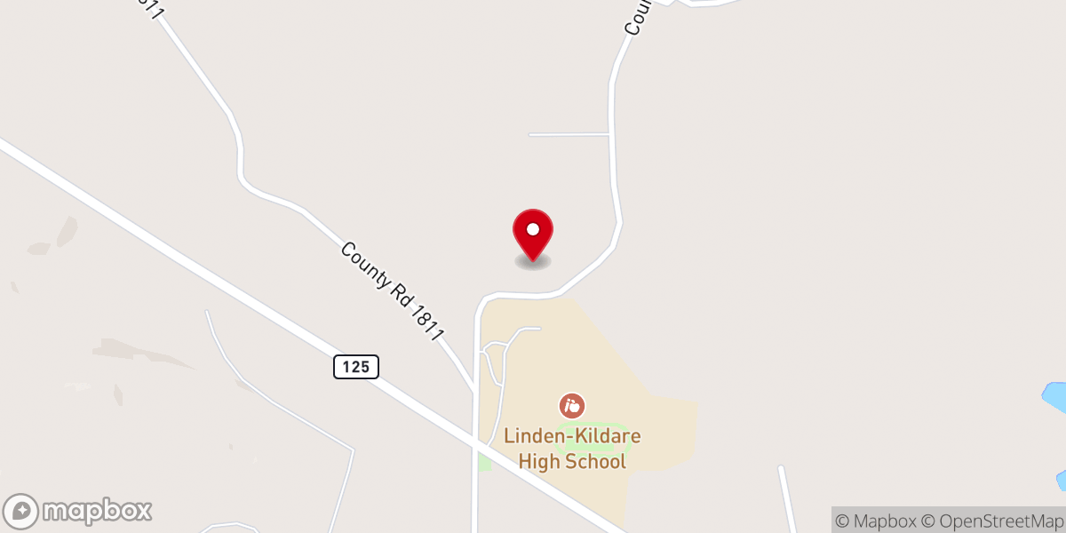 Map showing location of Center Hill Church
