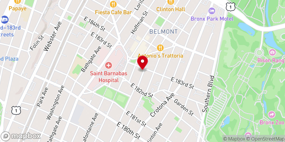 Map showing location of Community Church of Jesus Christ (C&MA)