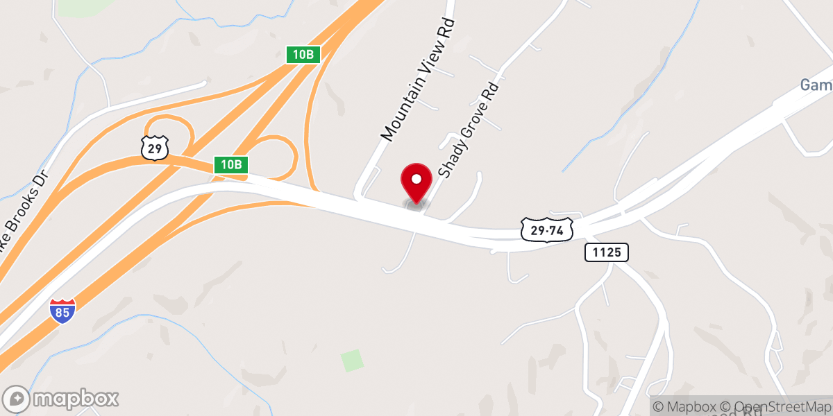 Map showing location of Abundant Life Ministries of Gastonia Inc