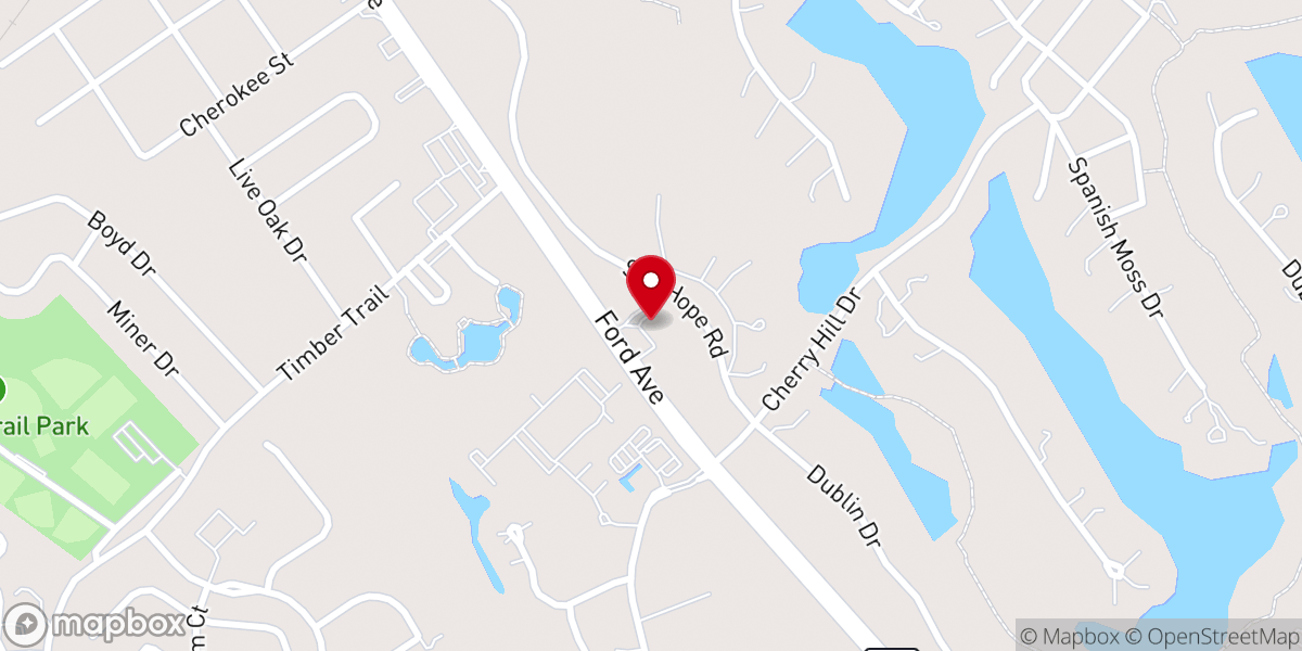 Map showing location of Richmond Hill Church of Christ