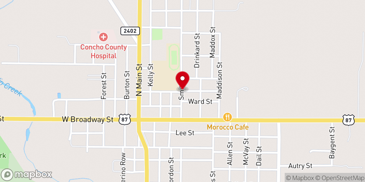 Map showing location of Eden United Methodist Church