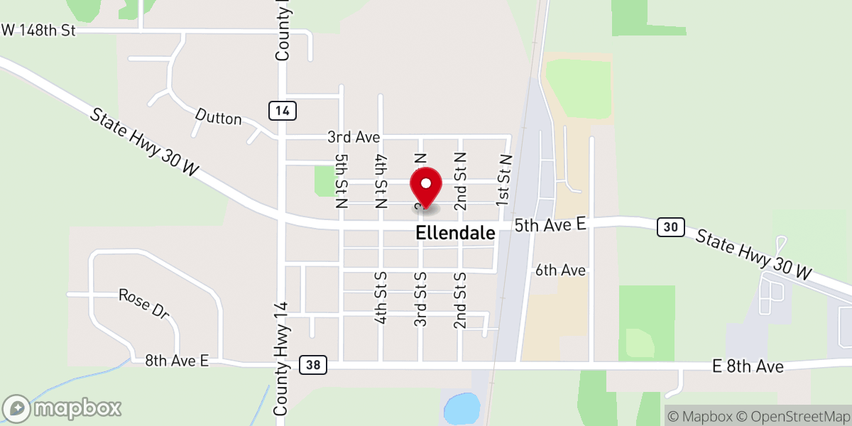 Map showing location of Saint Aiden Catholic Church