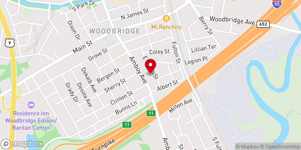 Map showing location of Our Lady of Mount Carmel Catholic Church