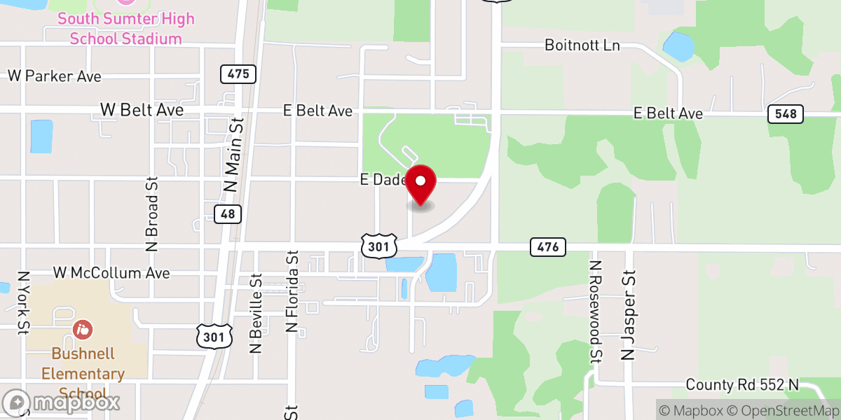 Map showing location of St Francis Episcopal Church