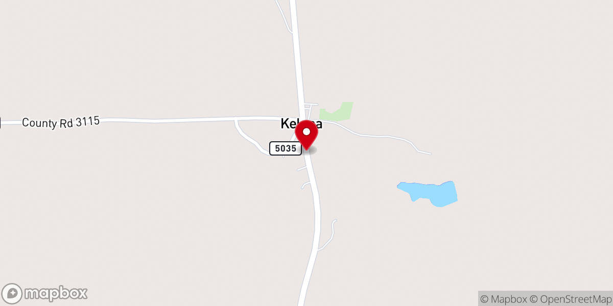 Map showing location of Paulding Charge United Methodist Church