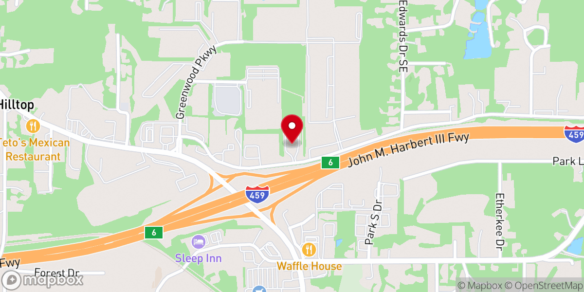 Map showing location of Pine Lane Church of Christ