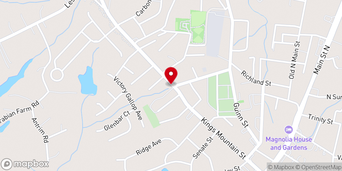Map showing location of Mt Carmel Holiness Church