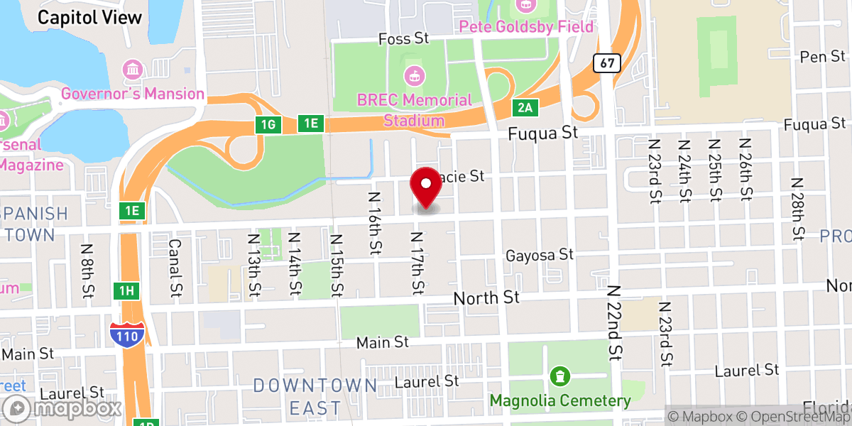 Map showing location of Nazarene Baptist Church