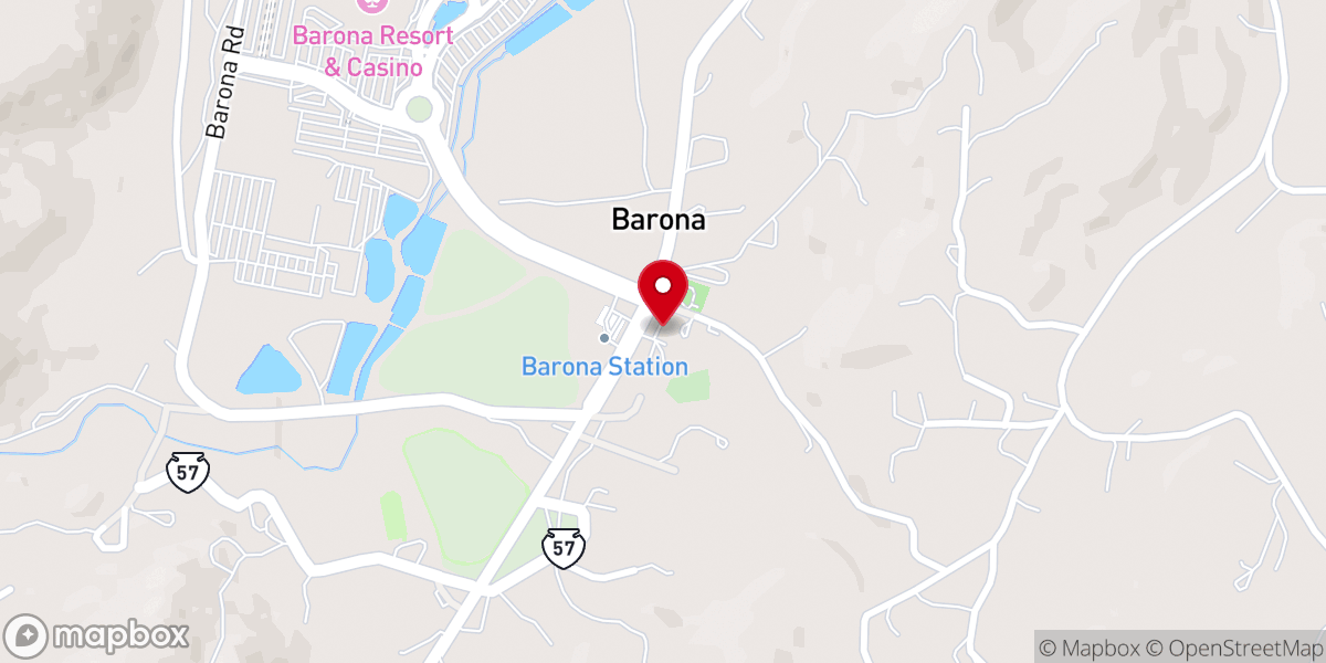 Map showing location of Barona Indian Mission