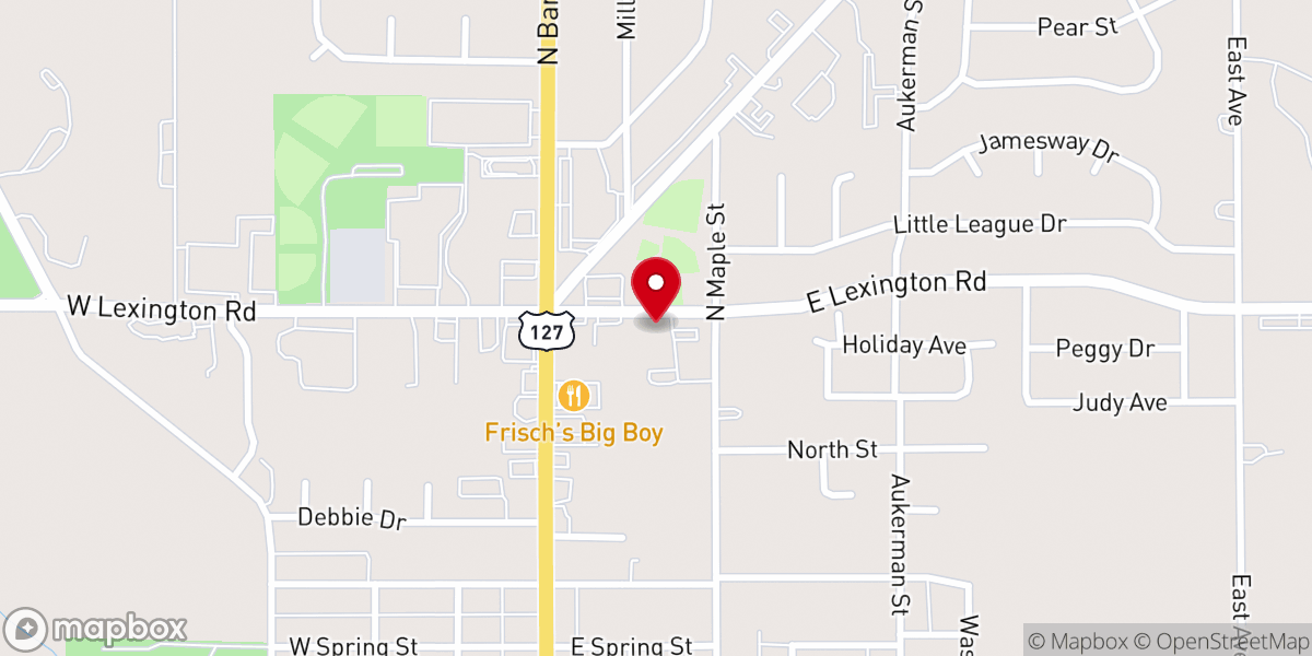 Map showing location of Eaton First Church of the Nazarene