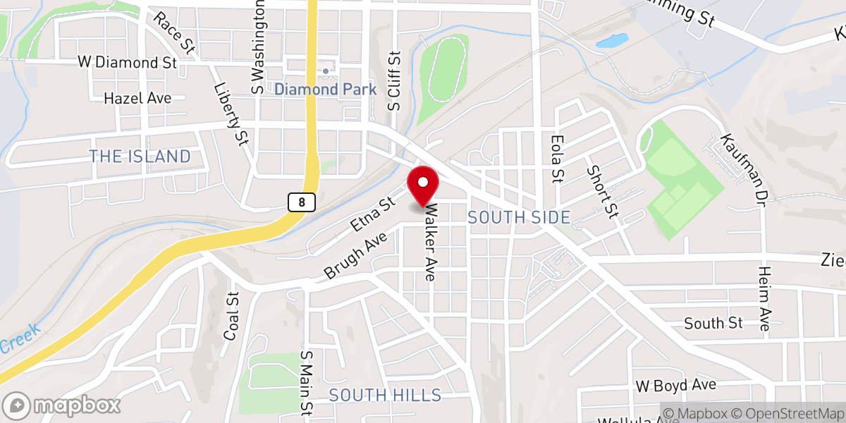 Map showing location of Orchard Hill Church - Butler