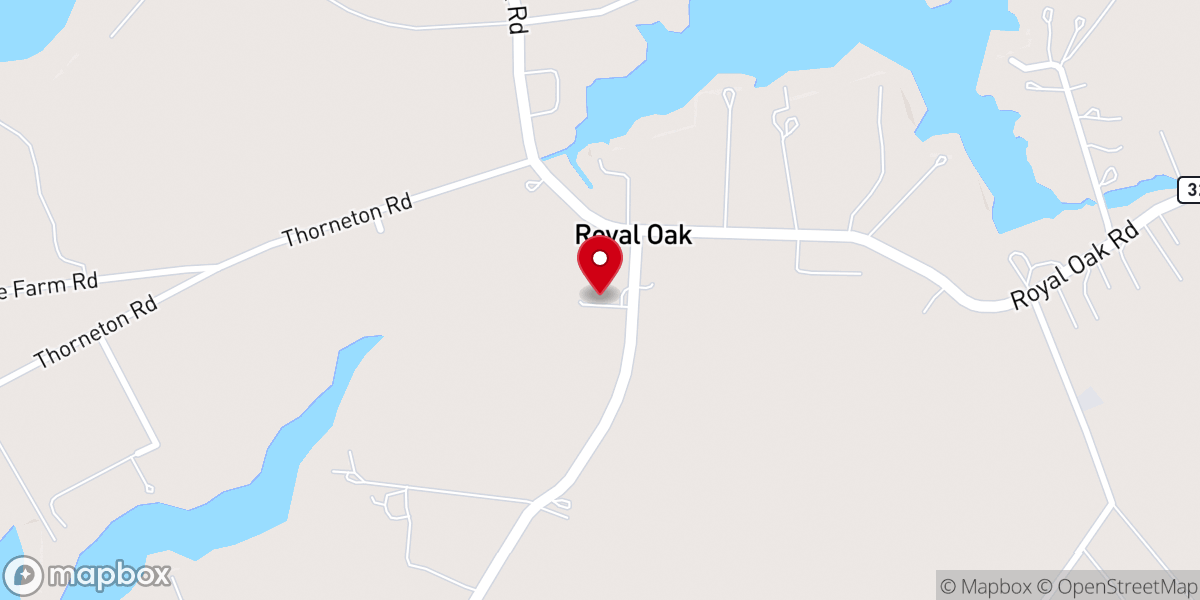 Map showing location of Ferry Neck Chapel
