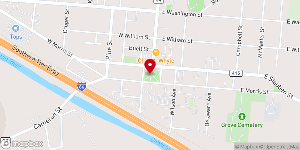 Map showing location of Pulteney Park