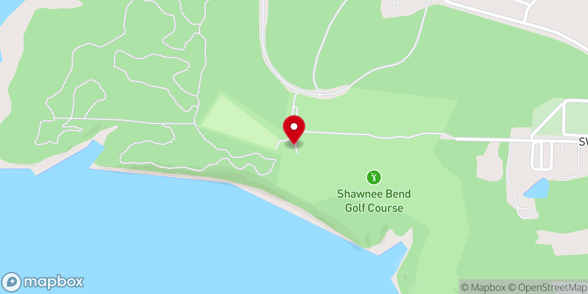 Map showing location of Shawnee Bend Church