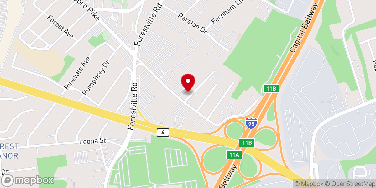 Map showing location of Forestville New Redeemer Baptist Church