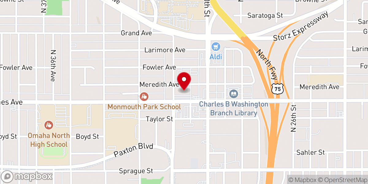 Map showing location of New Hope Deliverance Church