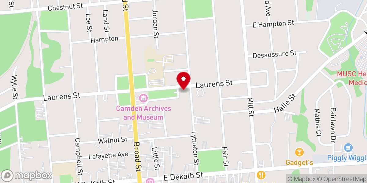 Map showing location of Grace Episcopal Church