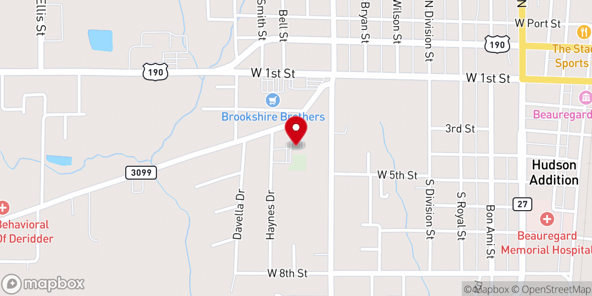 Map showing location of St Joseph Catholic Church