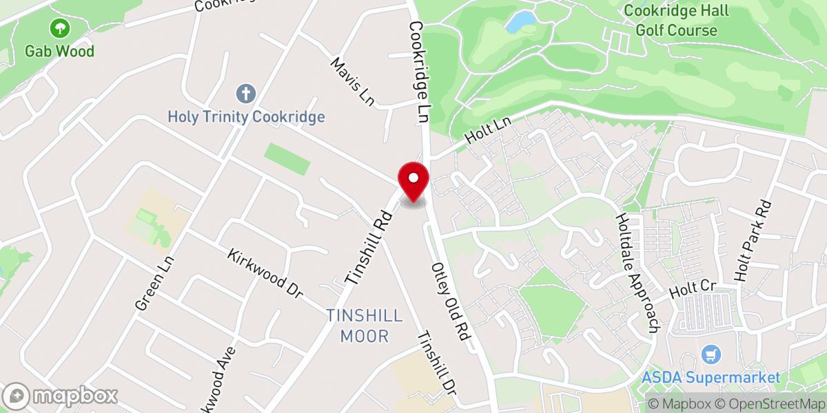 Map showing location of Cookridge Methodist Church