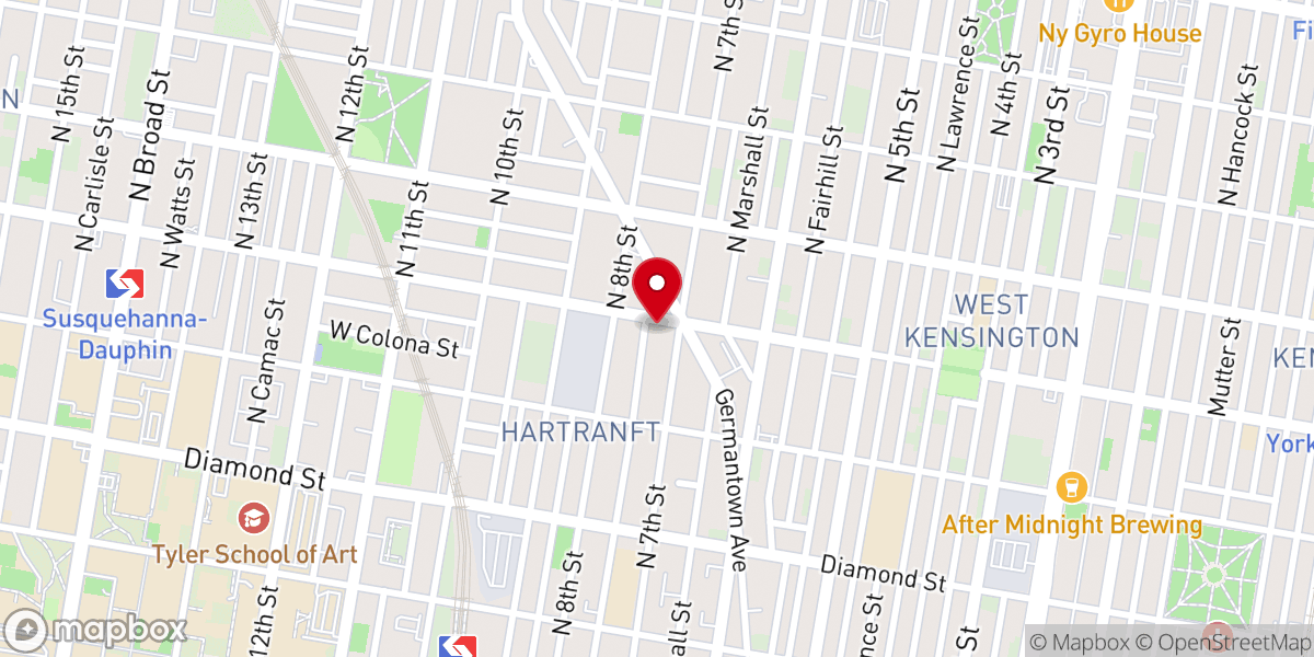 Map showing location of Davis Temple Baptist Church