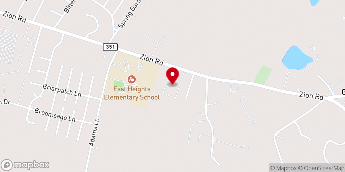 Map showing location of Grace Point Church