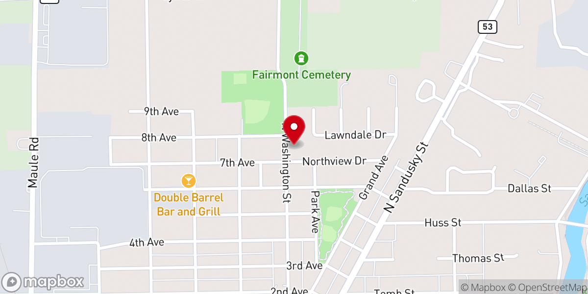 Map showing location of Truth Baptist Church