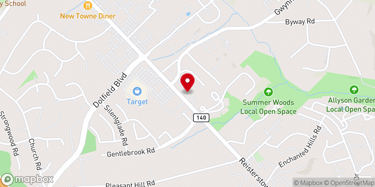Map showing location of Open Door Christian Center