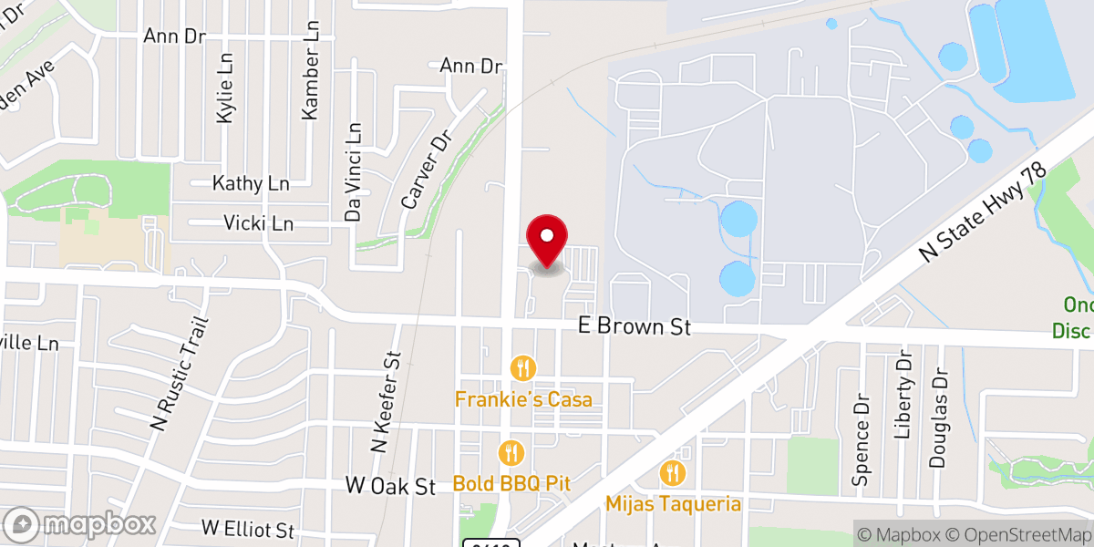 Map showing location of Saint Anthony Catholic Church