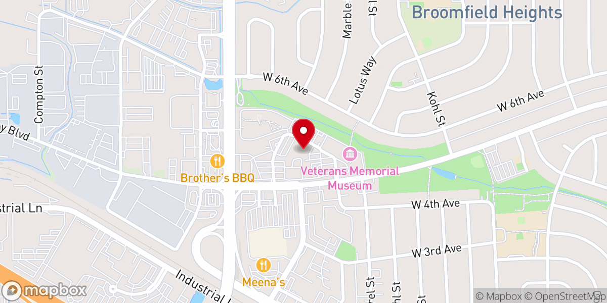 Map showing location of Broomfield FISH Food Bank & Family Resource Center