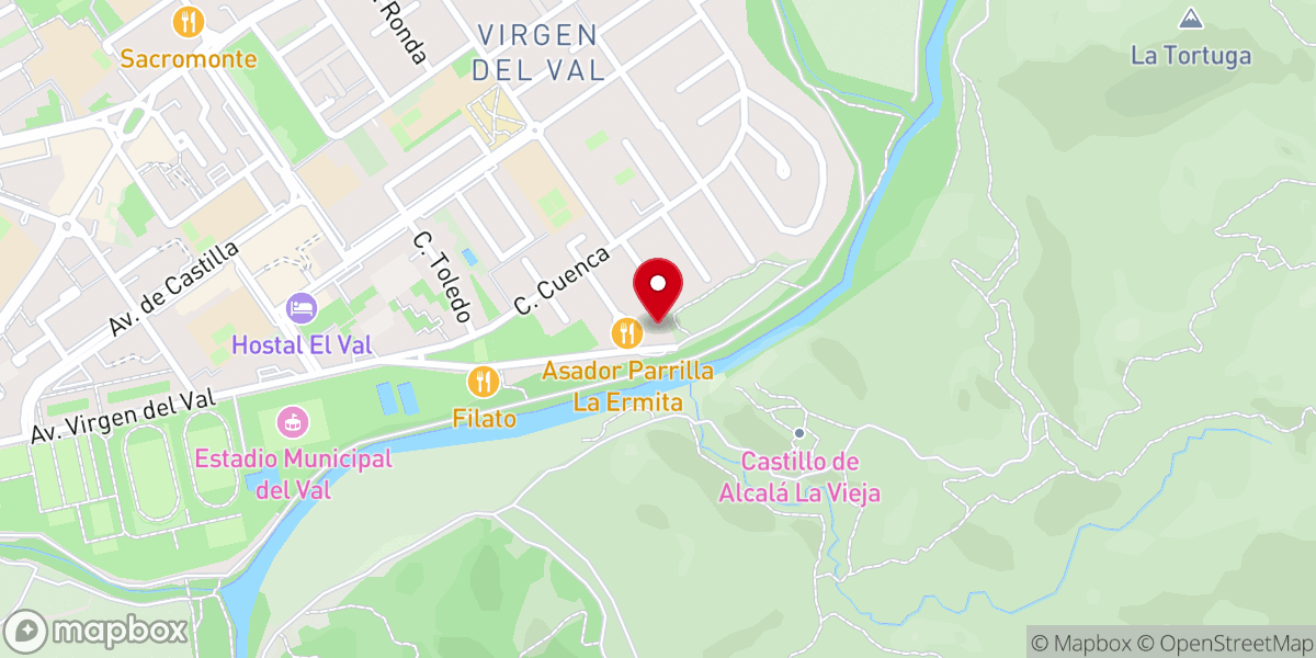 Map showing location of Ermita de la Virgen del Val