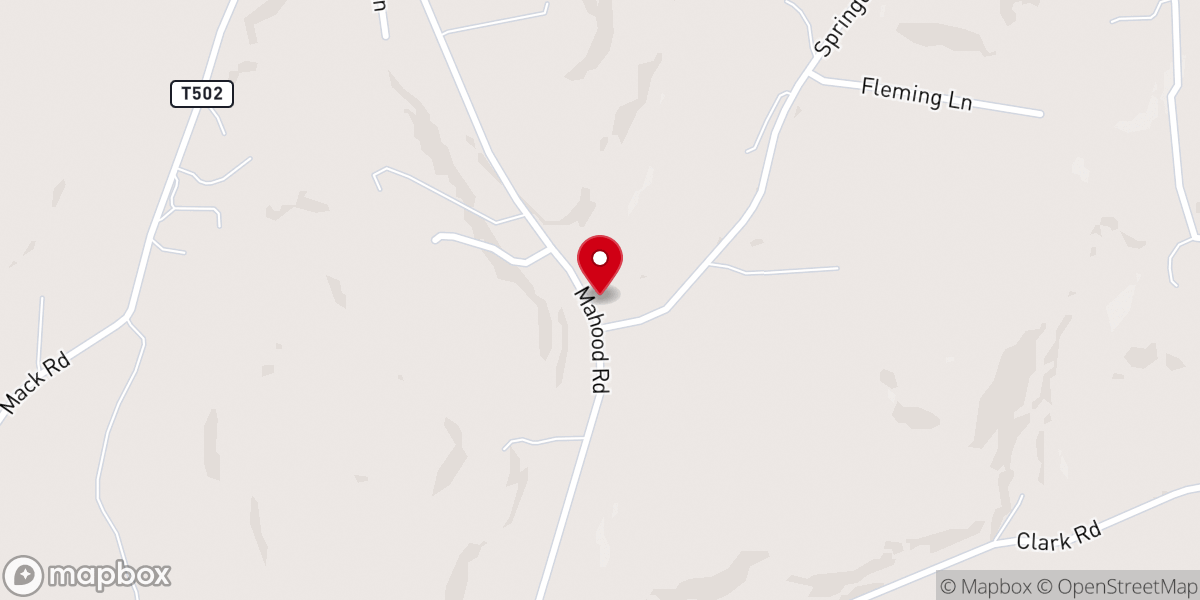 Map showing location of Springdale Lutheran Church