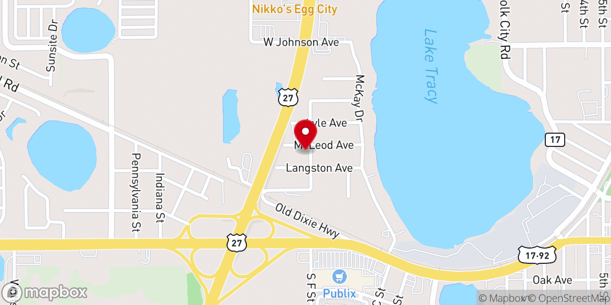 Map showing location of Eugene Downing SR Ministries Inc