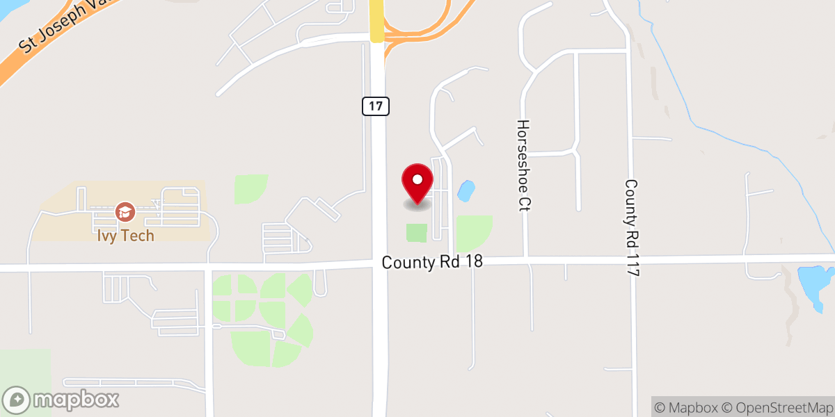 Map showing location of Crossroads Community Church