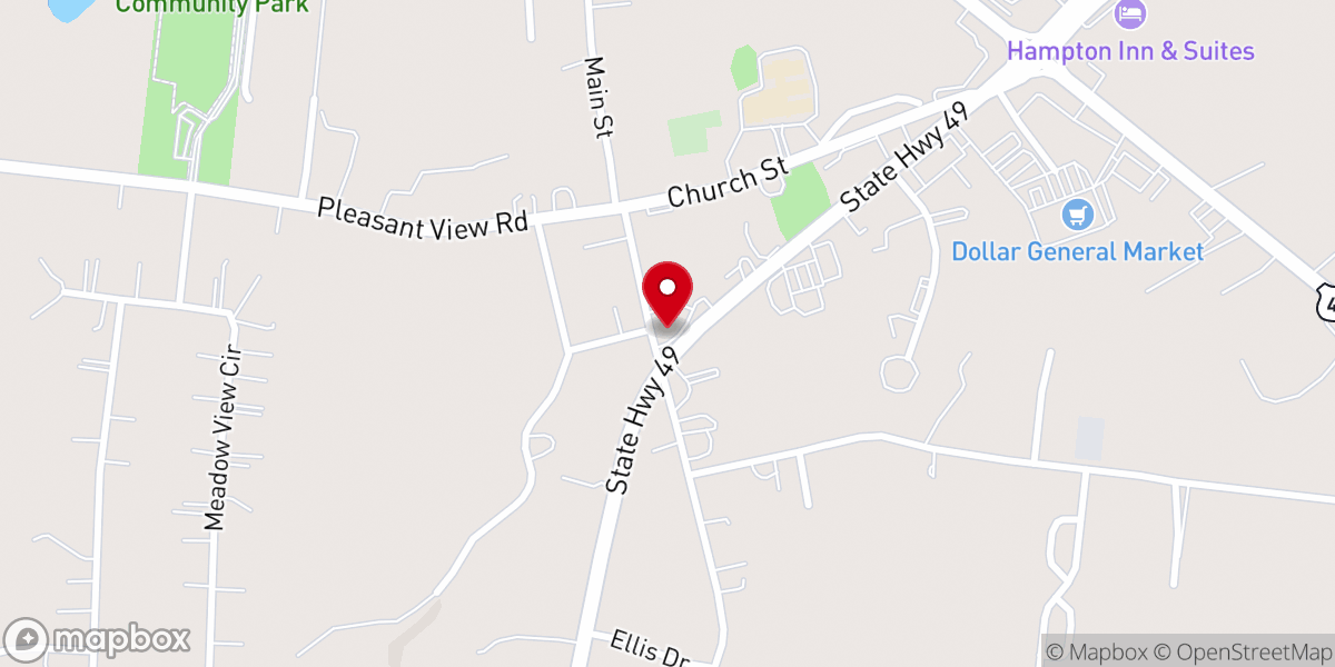 Map showing location of Family Hope Church