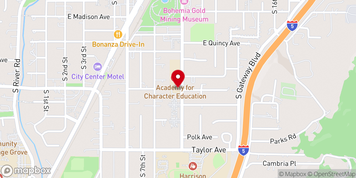 Map showing location of Academy For Character Education