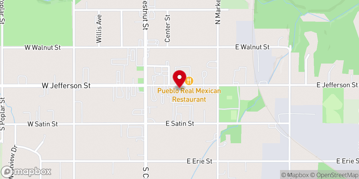 Map showing location of Trinity Episcopal Church