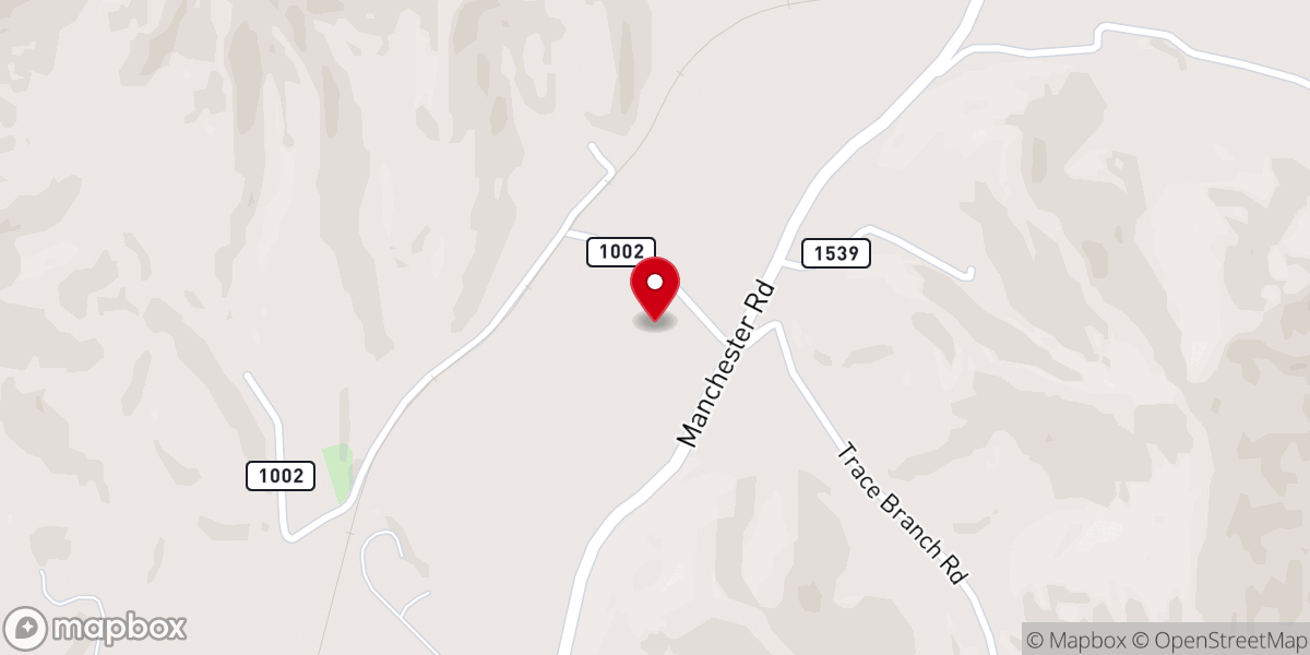 Map showing location of Appalachian Revival Center