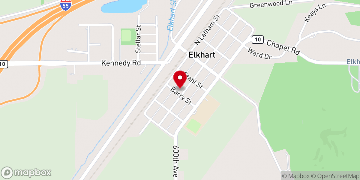Map showing location of St Patrick's Parish Activity Center
