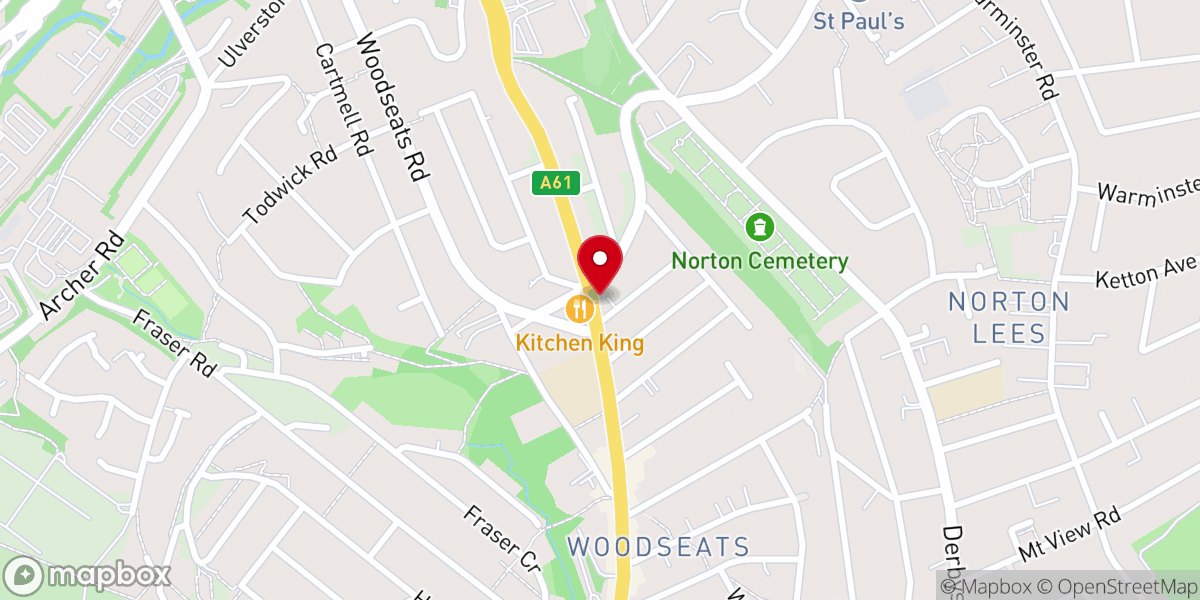 Map showing location of Scarsdale Methodist Church Blue Plaque (Woodseats History Trail)